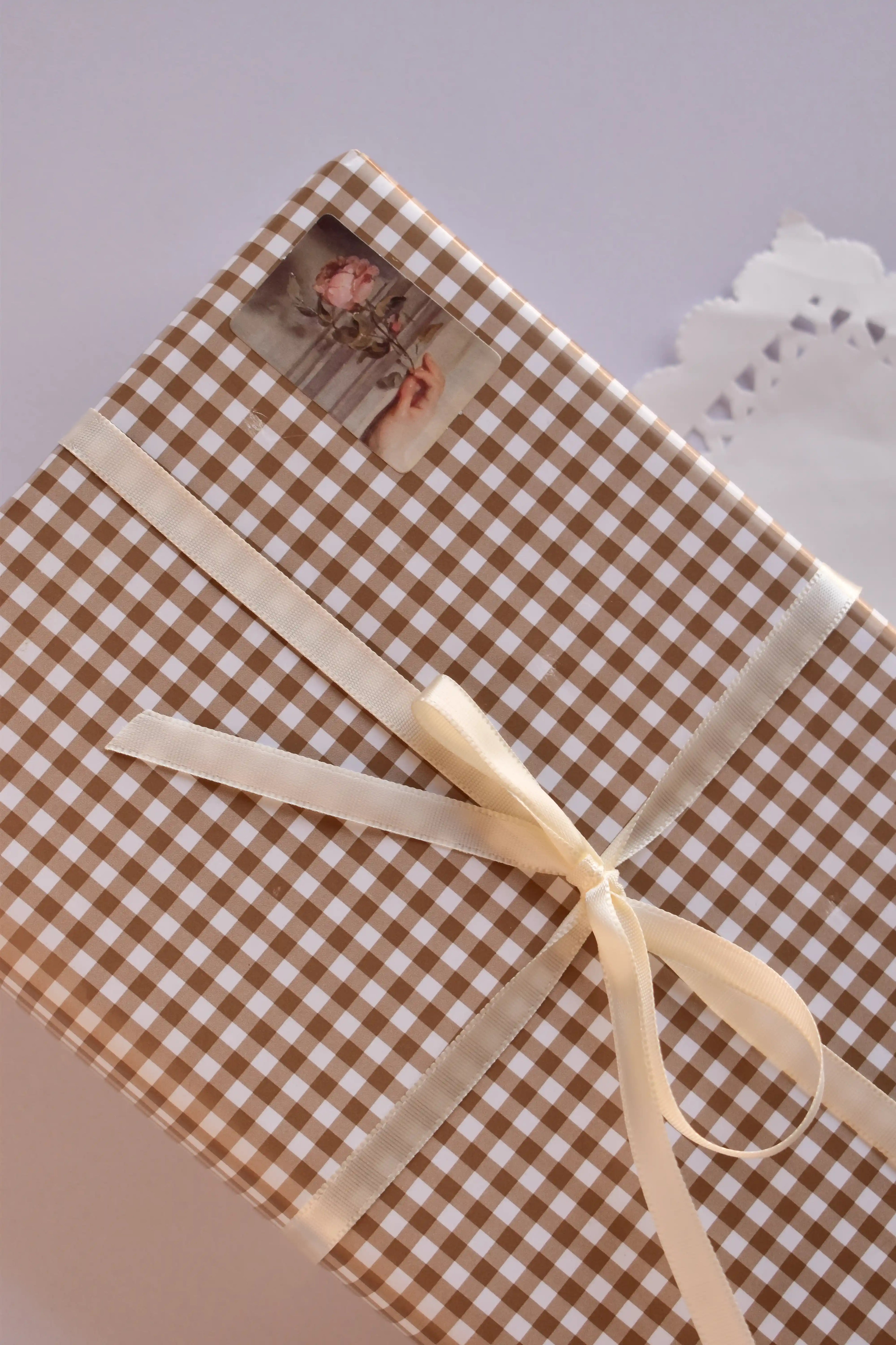 Beige Satin Trail Cream narrow (6mm) Gifting Accent | 2 Metres