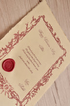 Personalized Valentine's Vintage Love Letter | With Handcrafted Red Heart Wax Seal