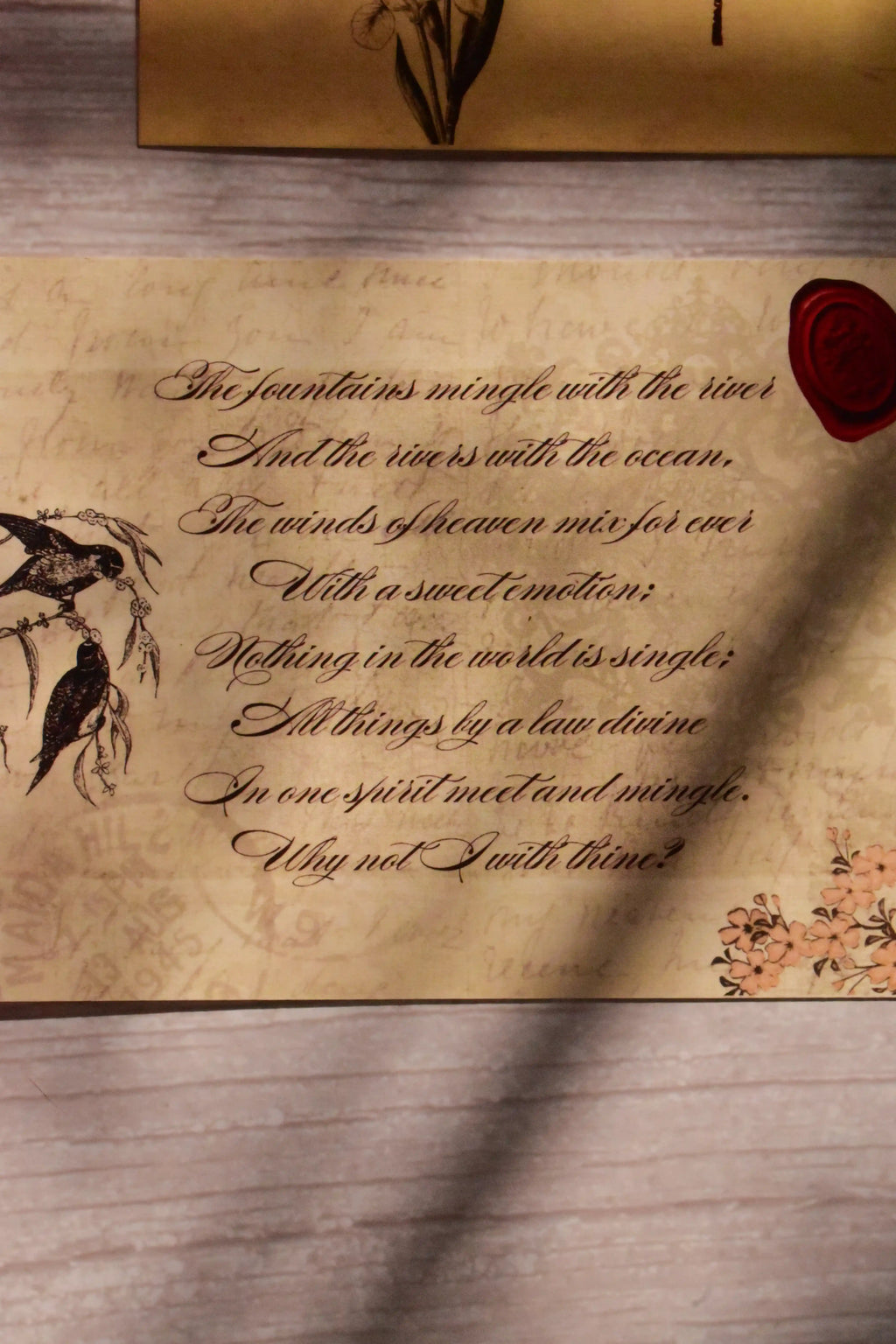 Vintage Poetry Postcard Set of 4 | Classic Love Poems & Dark Academia Aesthetic