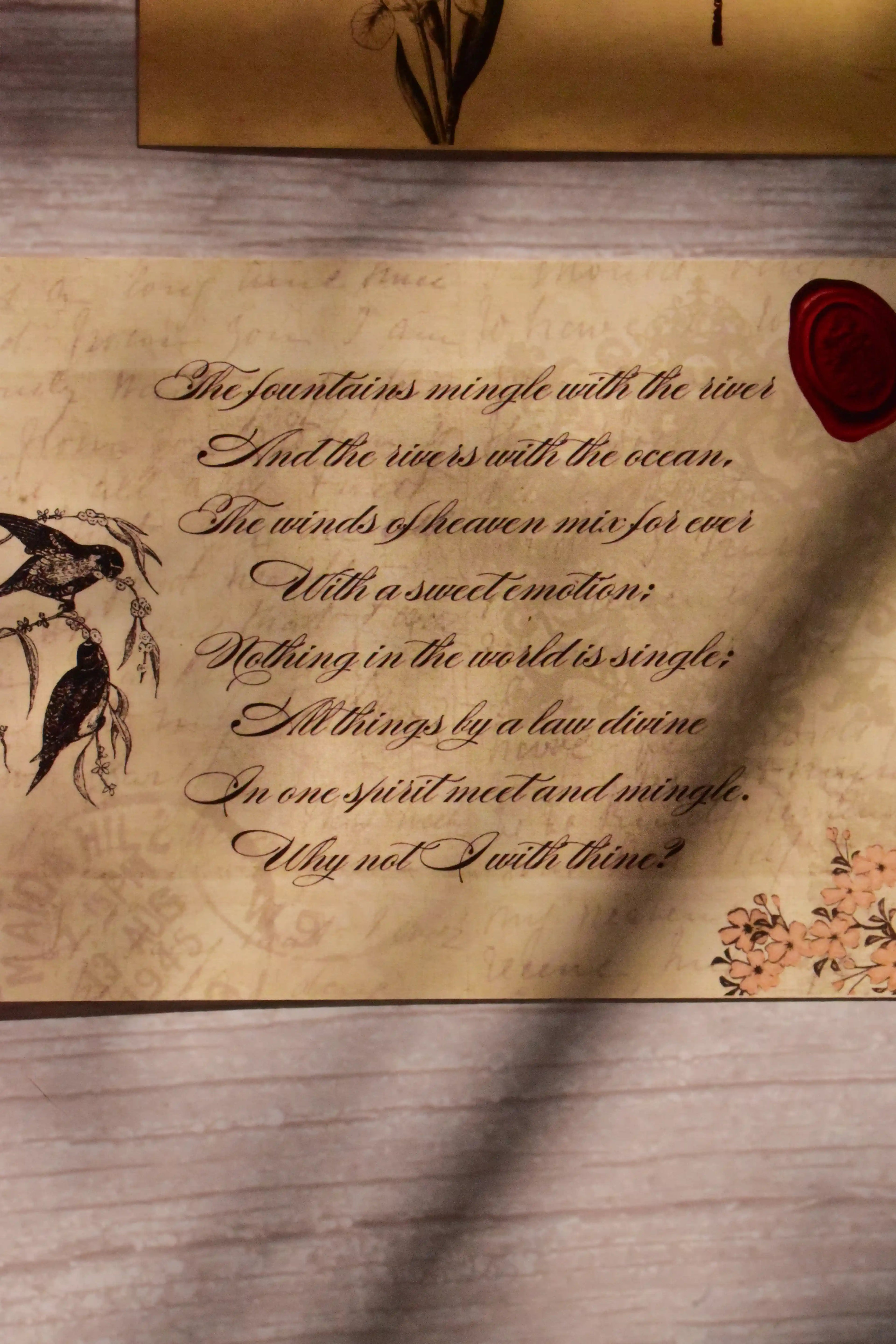 Vintage Poetry Postcard Set of 4 | Classic Love Poems & Dark Academia Aesthetic