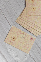 'Just Called to Say I Love You' Vintage Telephone Postcard | Retro Pink Gingham (4x6 inch)